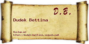 Dudek Bettina névjegykártya
